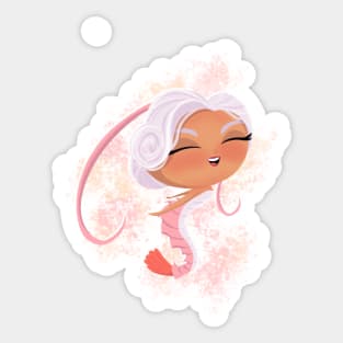 Chibi shrimp mermaid Sticker